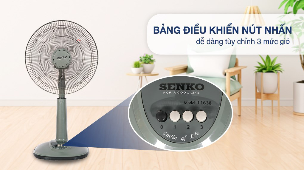 Quạt Lửng Senko L1638 - Hàng chính hãng