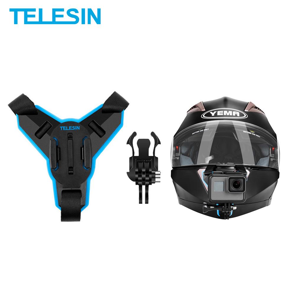 Mũ bảo hiểm xe máy Telesin Mount Mount Chin cằm nhanh chóng gắn kết cho GoPro Hero 10 9 8 7 6 5 Insta360 Phụ kiện hành động OSMO