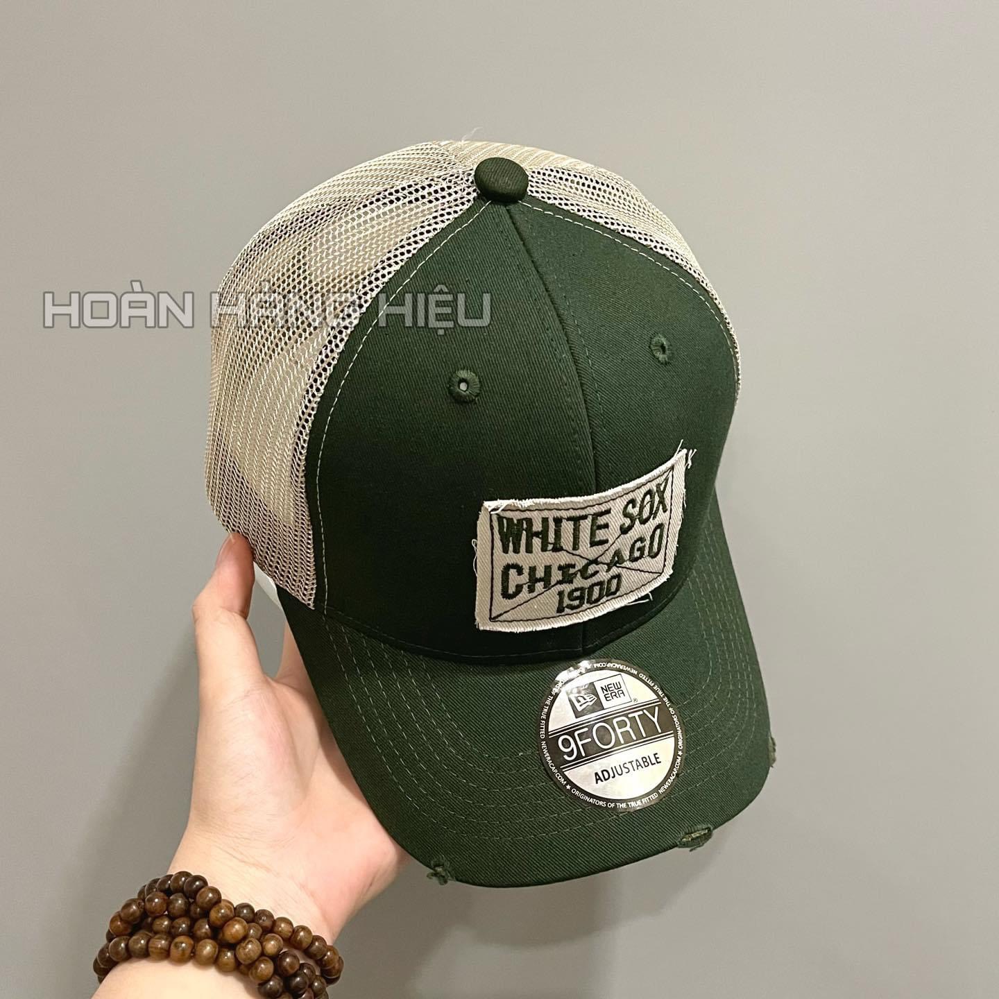 Nón kết, mũ lưỡi trai Chicago vải kaki phối lưới form đứng chuẩn thời trang đường phố cao cấp