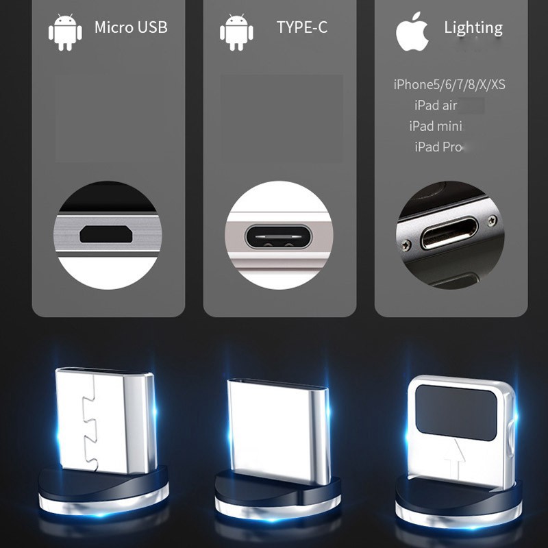 Dây cáp sạc nhanh 5A kết nối cổng Micro USB/Type-C /Lightning tùy chọn cho iPhone Android - miếng lót chuột