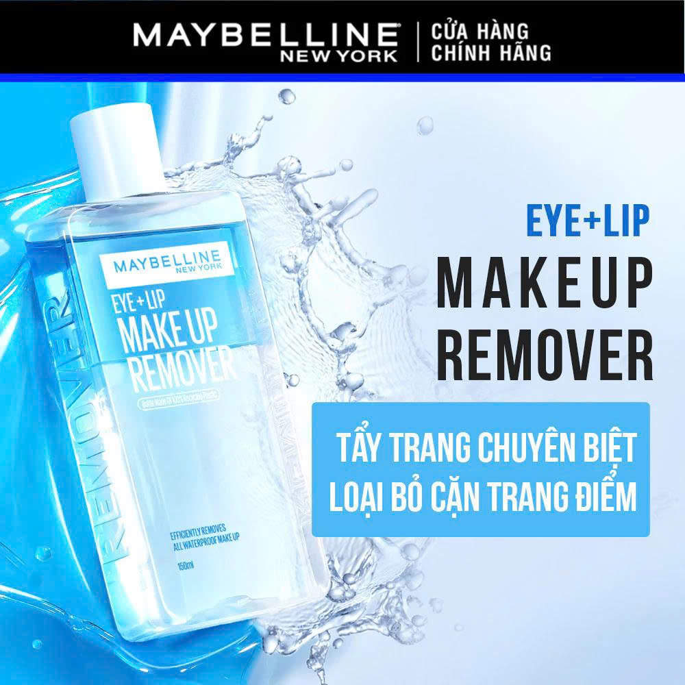 Nước tẩy trang mắt và môi Maybelline New York Eye &amp; Lip Makeup Remover 150ml