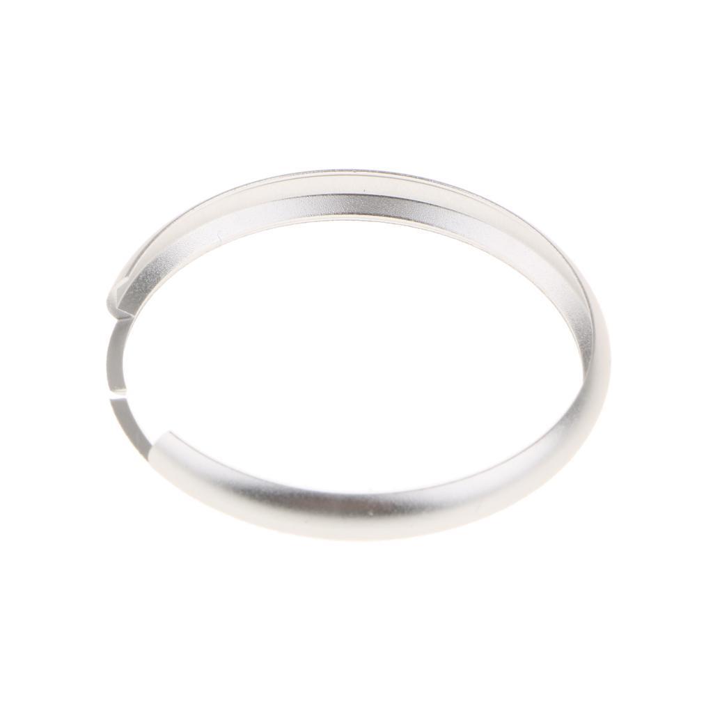 2Pcs 45mm Aluminum Remote Control Key Protctive Ring Trim Chain for 2008 and up - Sliver & Yellow