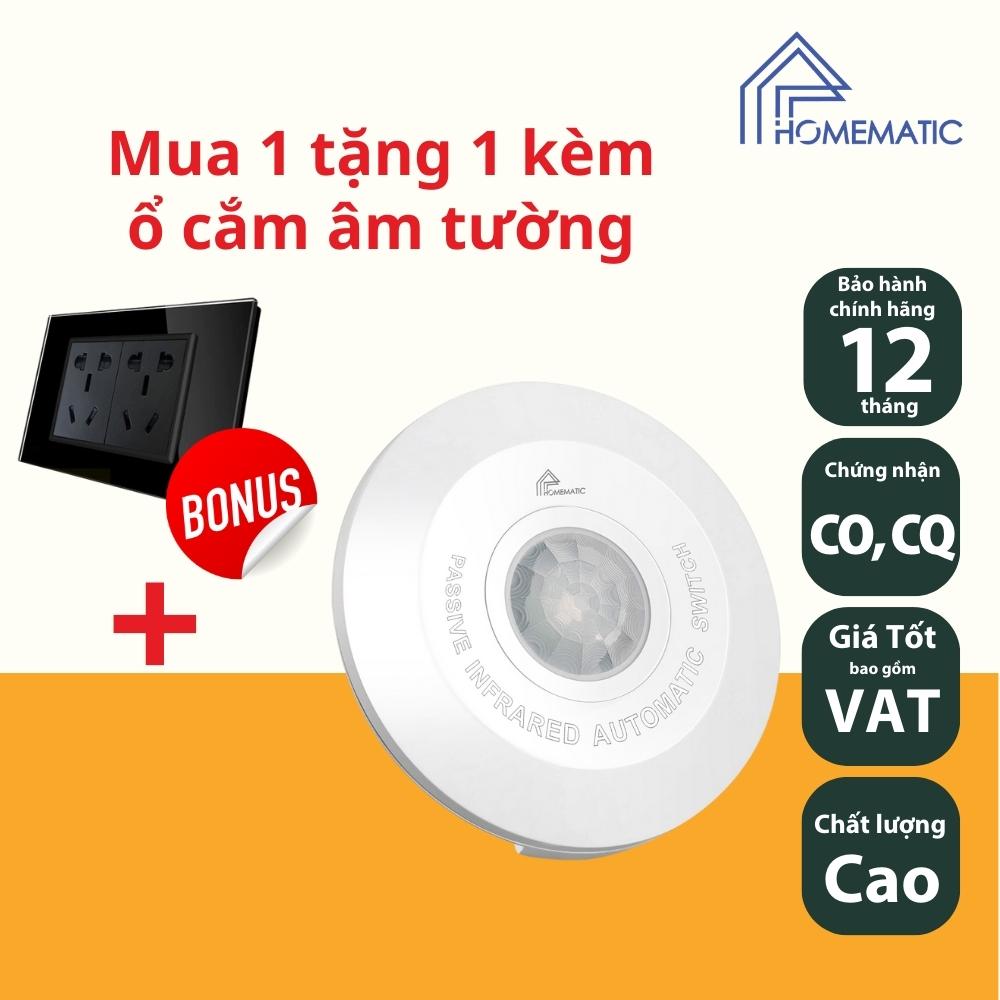 Công Tắc Cảm Biến Chuyển Động Lắp Trần Nổi Siêu Mỏng Thẩm Mỹ Homematic SP-S08A