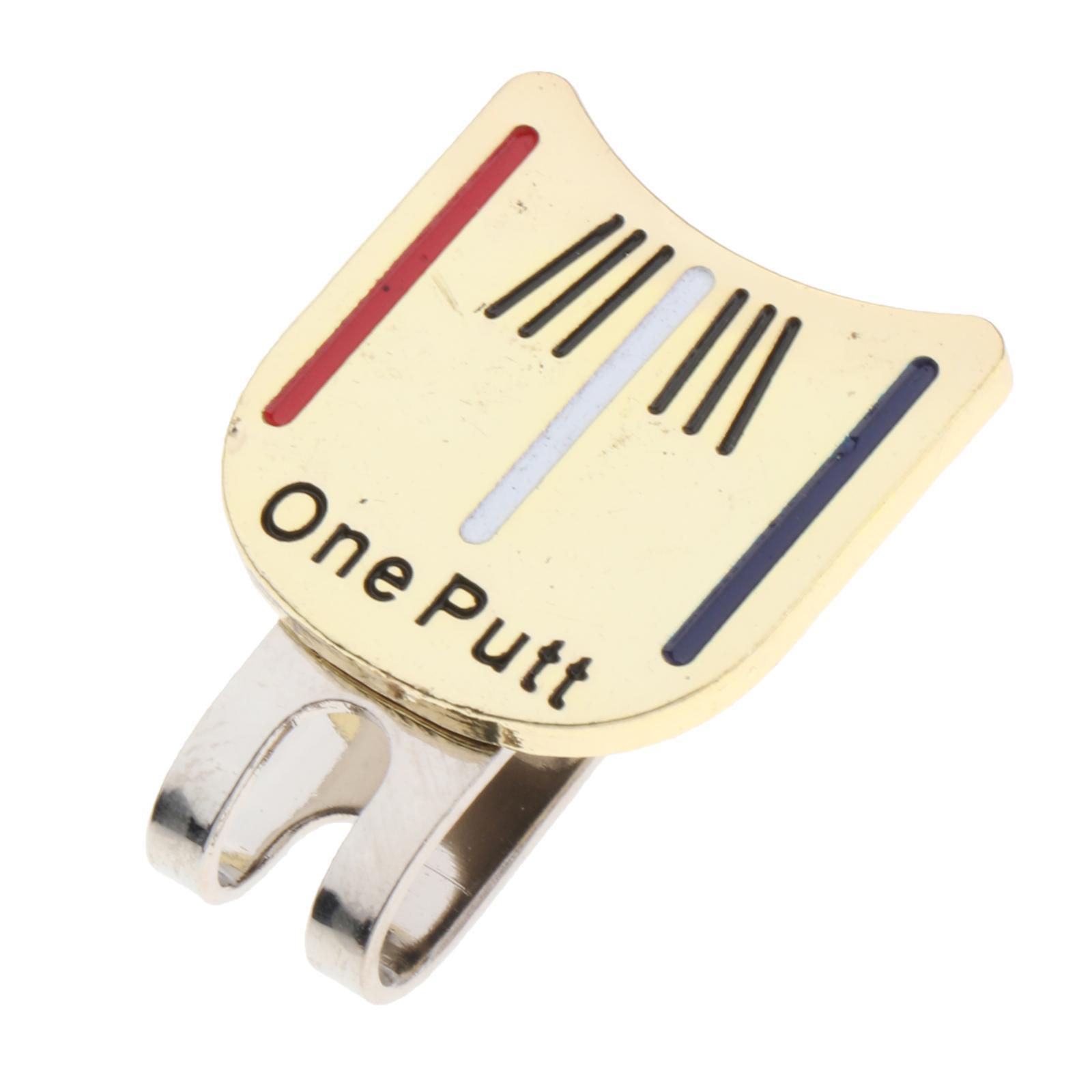 Golf Hat Clip Marker Putt Alignment Tool Marker Golden