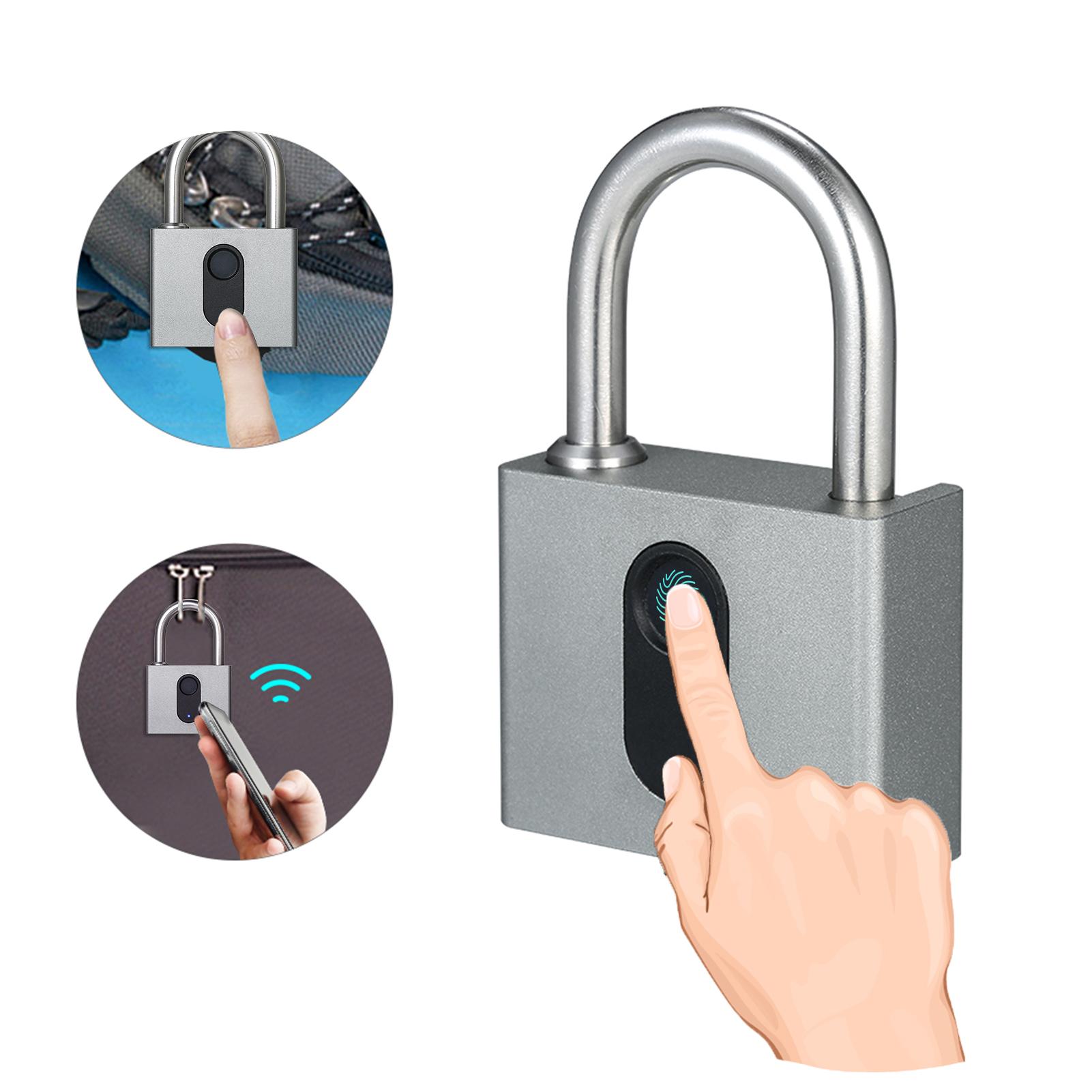 Ổ khóa vân tay bluetooth kết nối qua app, dễ vận hành, lưu trữ đến 100 vân tay, sạc USB