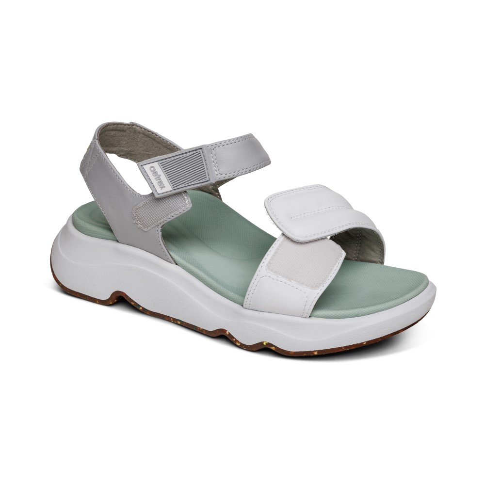 Sandal sức khoẻ nữ Aetrex Whit Mint