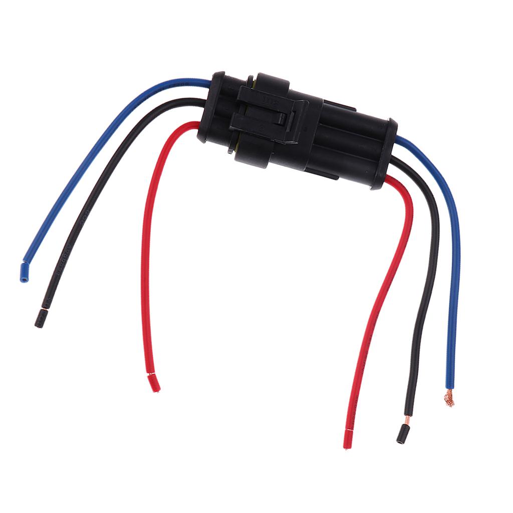 3 Pin Wire Car Connector Plug Male Female Harness