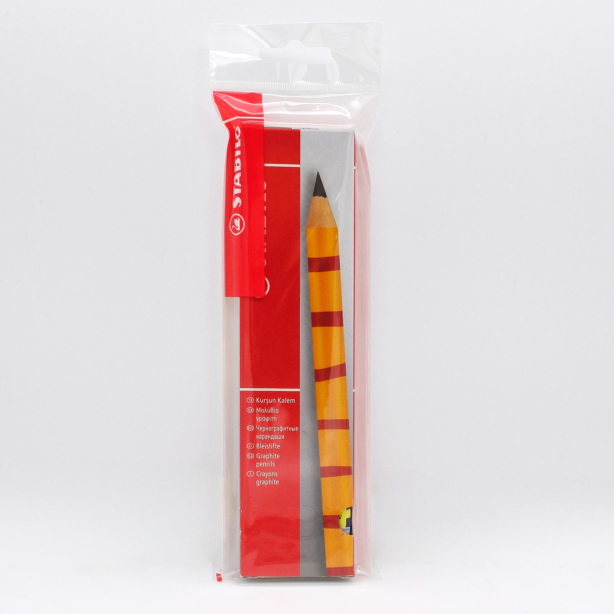 Hộp 12 cây bút chì gỗ STABILO Spirit - Hộp 12 bút thân xanh sọc vàng (PC419U-2B)