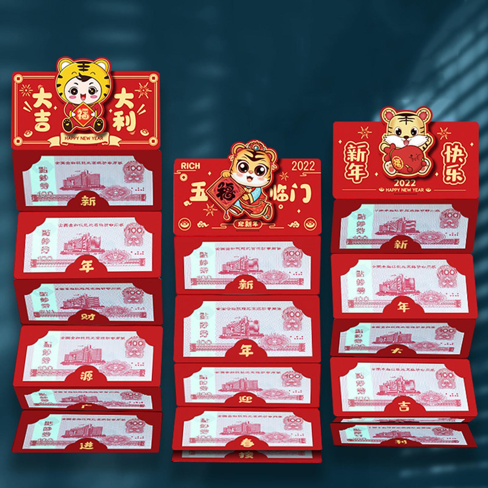 4x 6 Pieces Chinese New Year Money Envelope Spring Festival Marriage 2022 Red