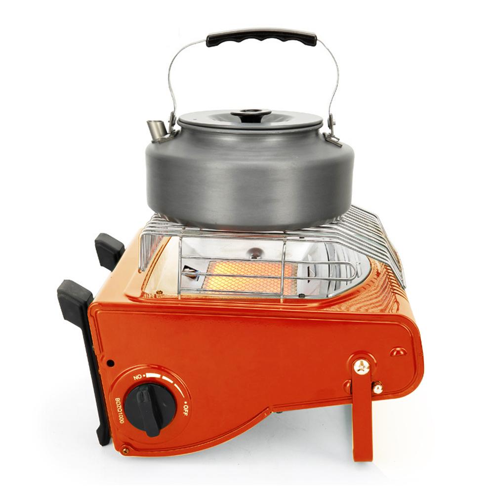 1700W Portable Space Heater Multifunctional Gas Heater Ceramic Heater Adjustable Iron Oven Heater for Outdoor Camping