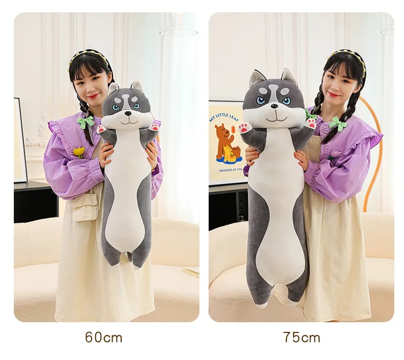 Thú nhồi bông chó husky dáng đứng dơ tay mặt ngáo nhiều biểu cảm - Size từ 75cm đến 1m5 - Quà tặng gấu bông husky biểu cảm ngẫu nhiên cute