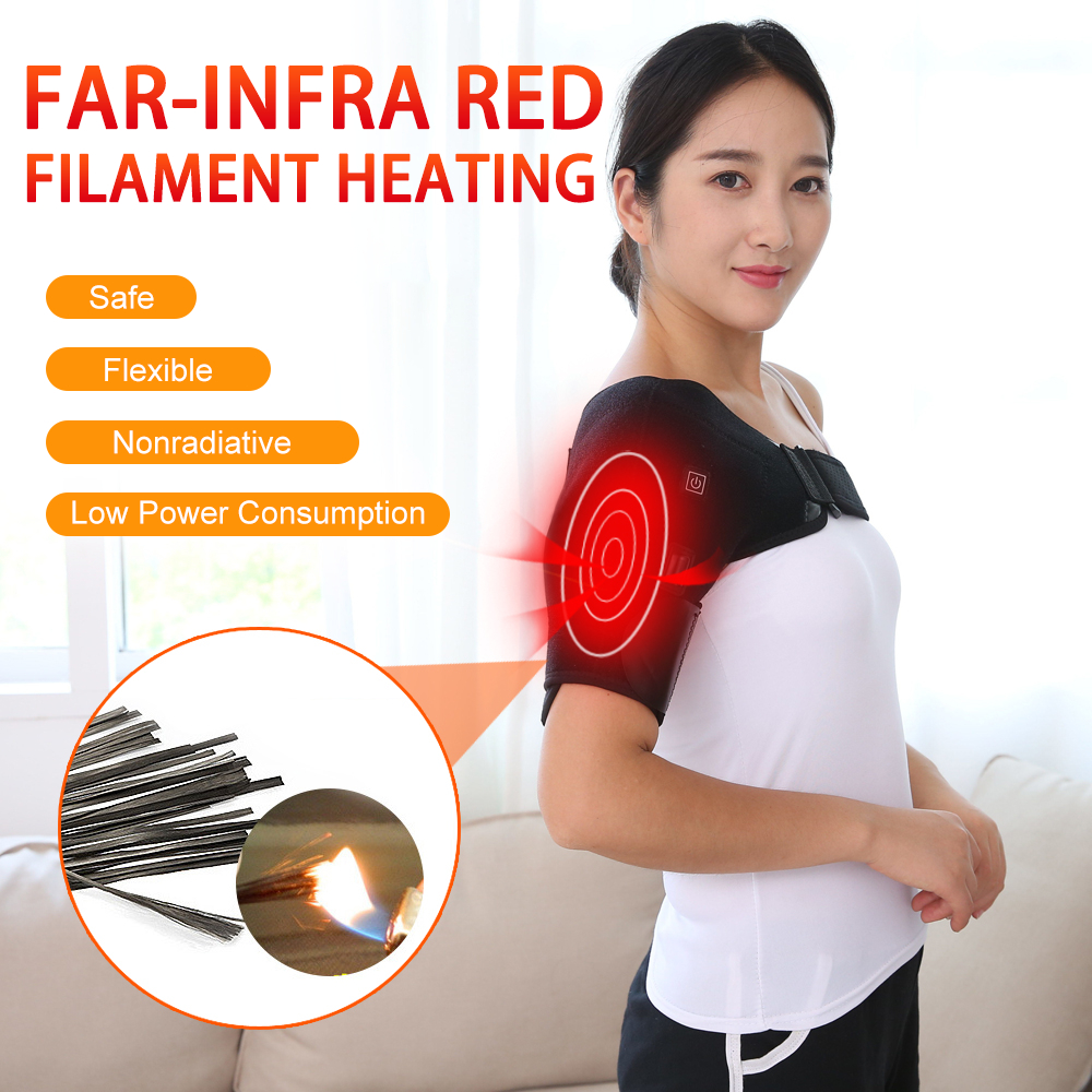 Đai quấn vai sưởi ấm bằng điện được làm từ neoprene và sợi carbon hỗ trợ trị liệu, giảm đau