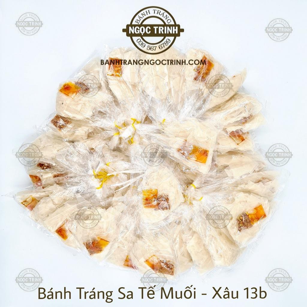 Bánh tráng sa tế muối (Combo 2 xâu.Xâu 13/túi) cực ngon bánh tráng Ngọc Trinh