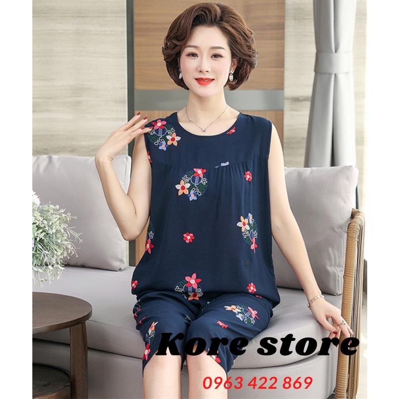 Bộ mặc nhà trung niên sát nách nữ