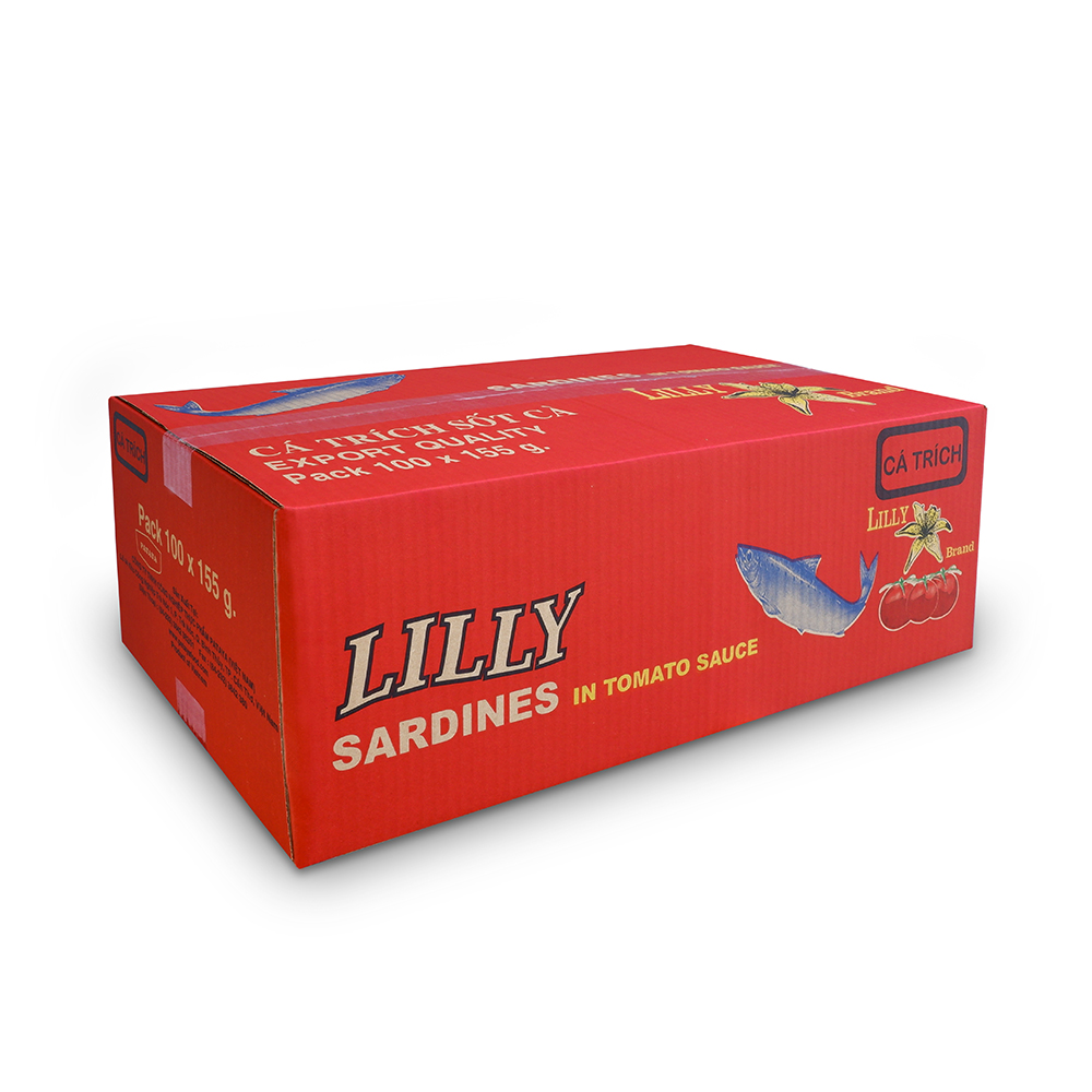 Cá hộp Lilly cá Trích sốt cà-Thung 100 lon