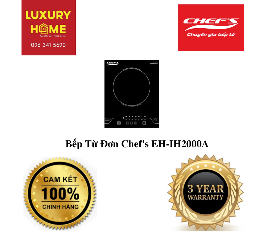 Bếp Từ Đơn Chef's EH-IH2000A - Hàng chính hãng