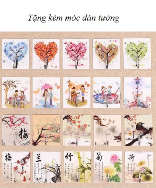 Túi nỉ tiện dụng trên ô tô (màu ngẫu nhiên) - Tặng kèm 5 móc dán tường màu ngẫu nhiên