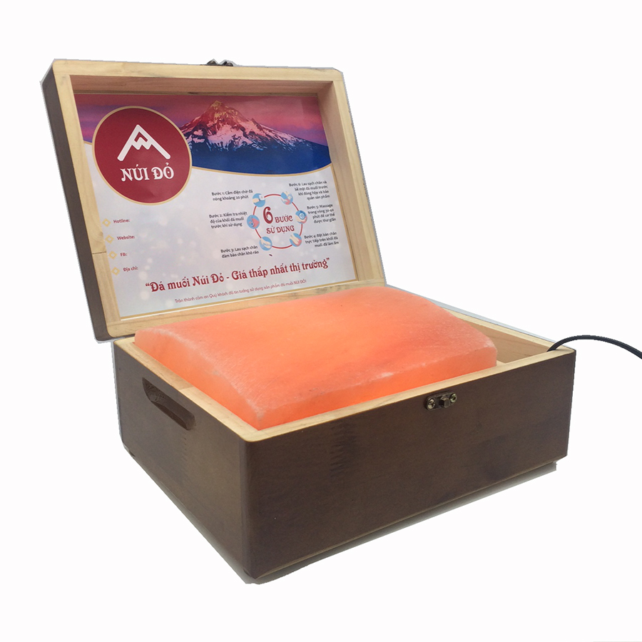 Hộp đá muối Himalaya Massage chân mặt đá CONG - Đá Muối SALA
