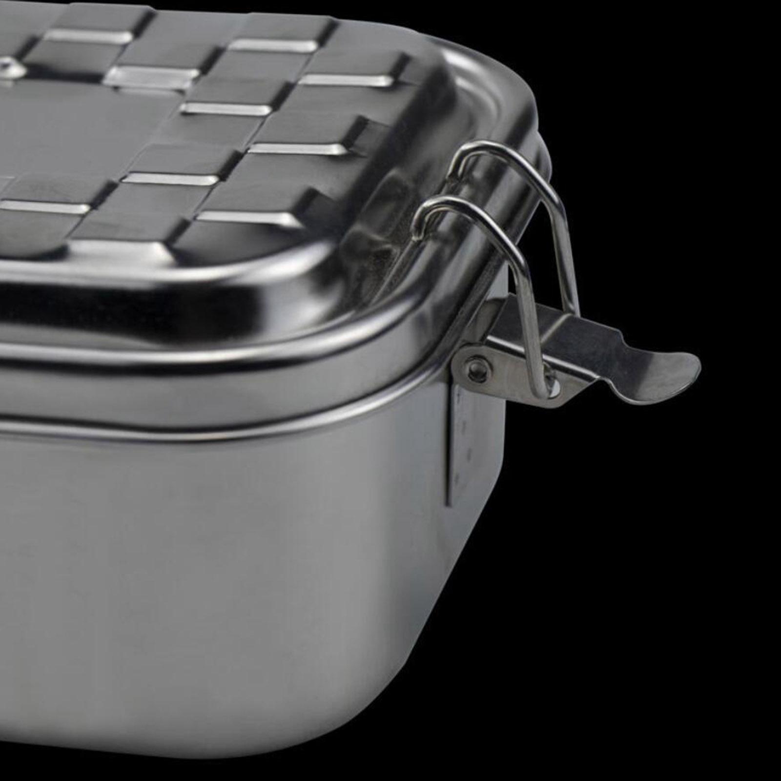Stainless Steel Lunch Box 2 Layer Bento Box Portable Food Container Storage