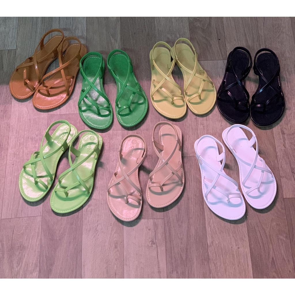 Sandal nữ xỏ ngón Shu Store chiến binh đế bệt quai chéo