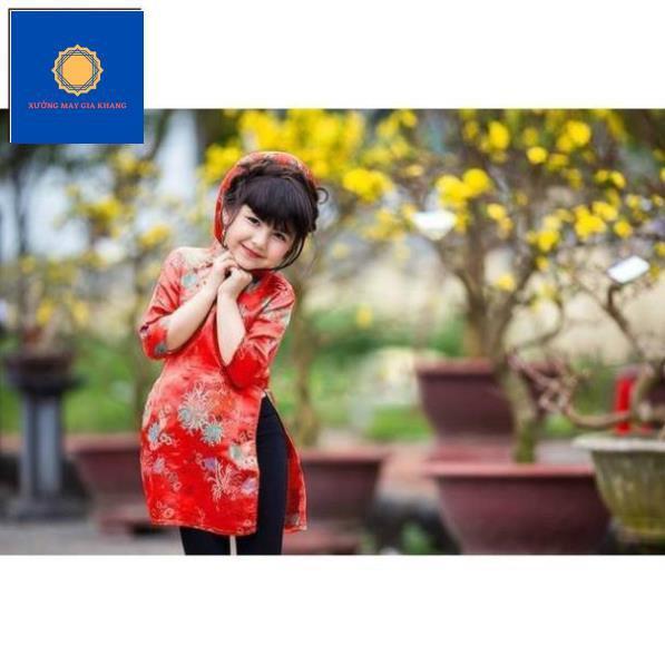 Áo dài phi thun in hoa + mấn cùng tông . Gia Khang