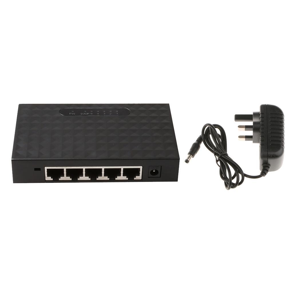 5-Port 10/100/1000Mbps Gigabit Desktop Switch Fast Ethernet Network Switch