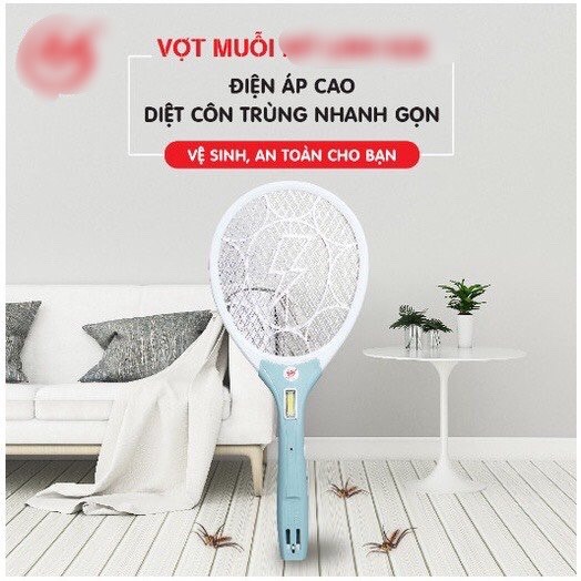Vợt bắt muỗi , ruồi loại lớn điện tử  , tay cầm chống giật  , an toàn hiệu quả