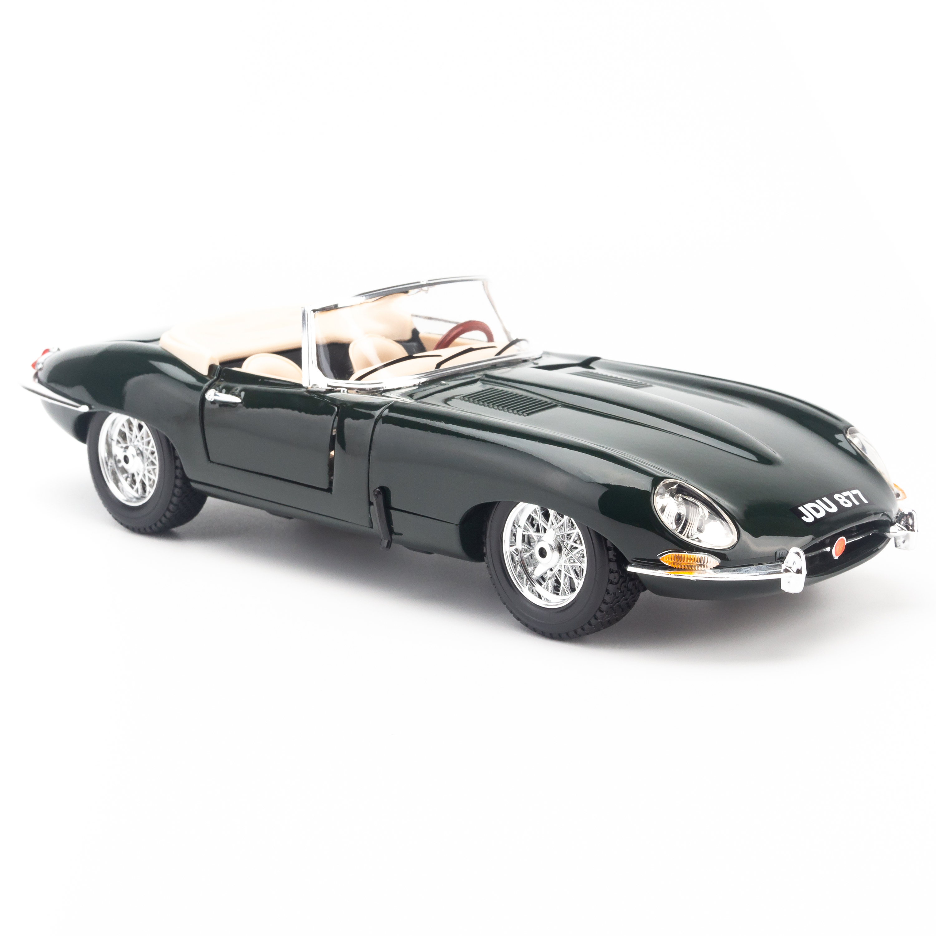 Mô Hình Xe Jaguar E-Type Cabrio Green 1:18 Bburago - MH-12046