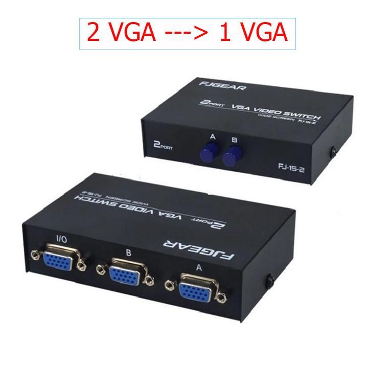 Bộ Chia 2 VGA CPU Ra 1 VGA Màn Hình (Port VGA Switch)