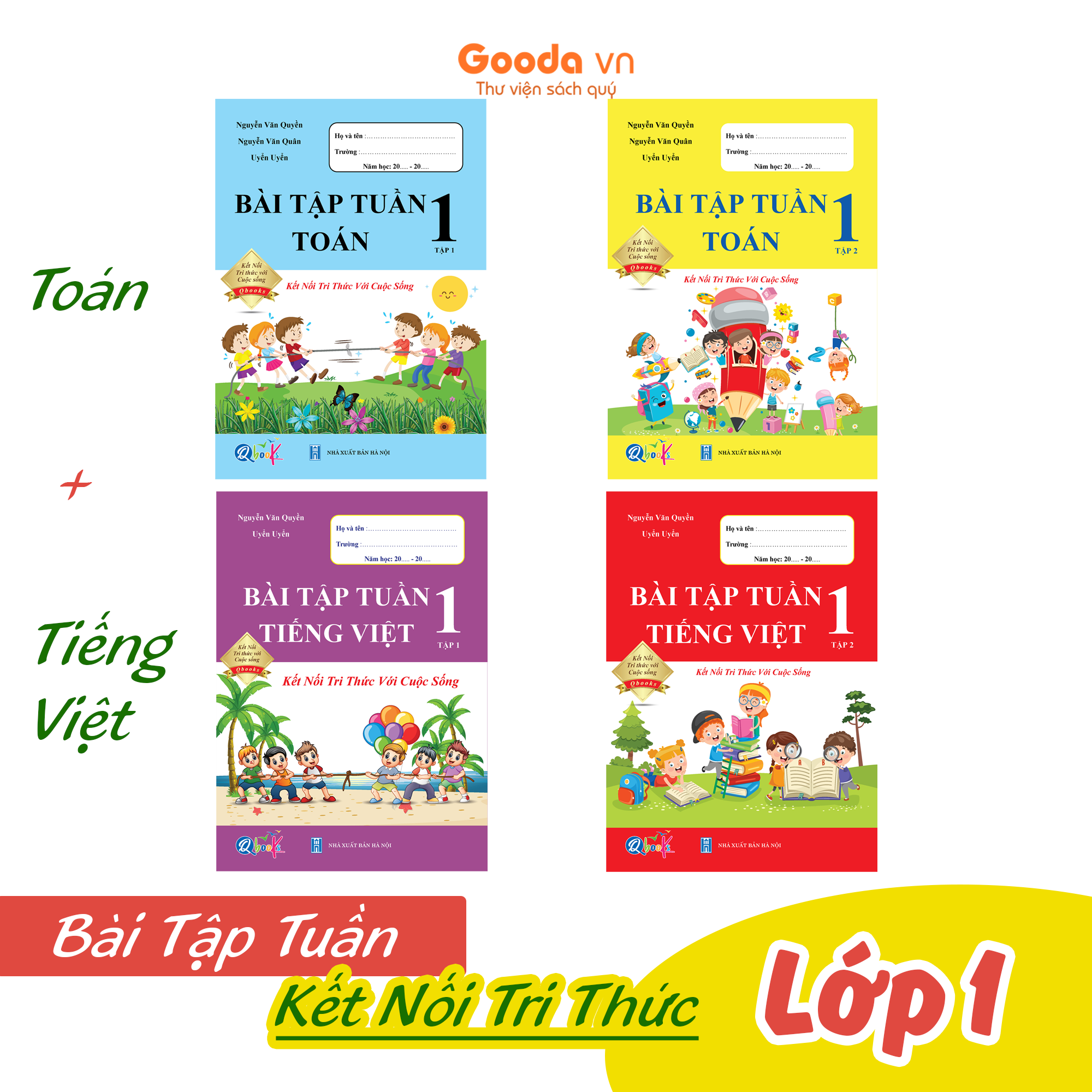 Sách Combo Bài Tập Tuần Toán, Tiếng Việt Lớp 1 - Kết Nối Tri Thức Với Cuộc Sống - BẢN QUYỀN