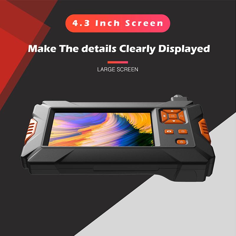 Ký kết kép ống kính nội soi công nghiệp 4,3 inch màn hình IPS KIỂM TRA KIỂM TRA BORESCOPE MÀN SẮC CAMPER IP68 không thấm nước 2600mah