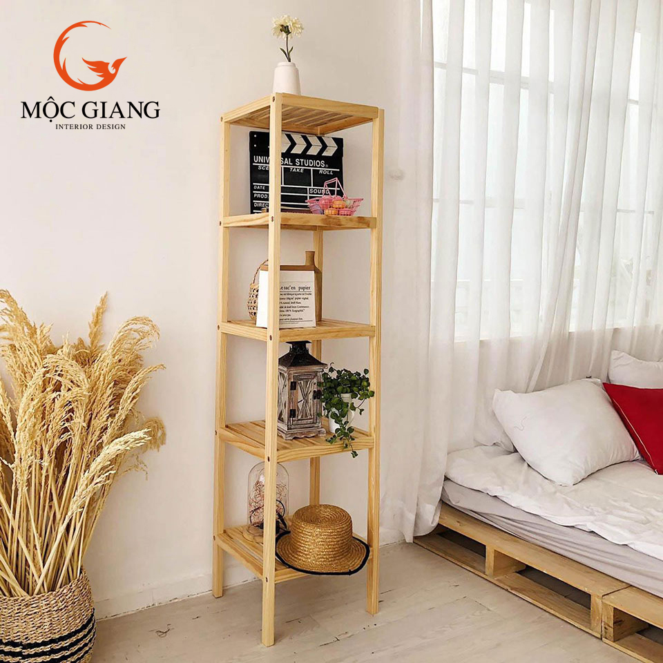 Kệ Gỗ Vuông 5 Tầng Kệ Gỗ Decor Nội Thất Đa Năng Tiện Dụng - Nội Thất Mộc Giang