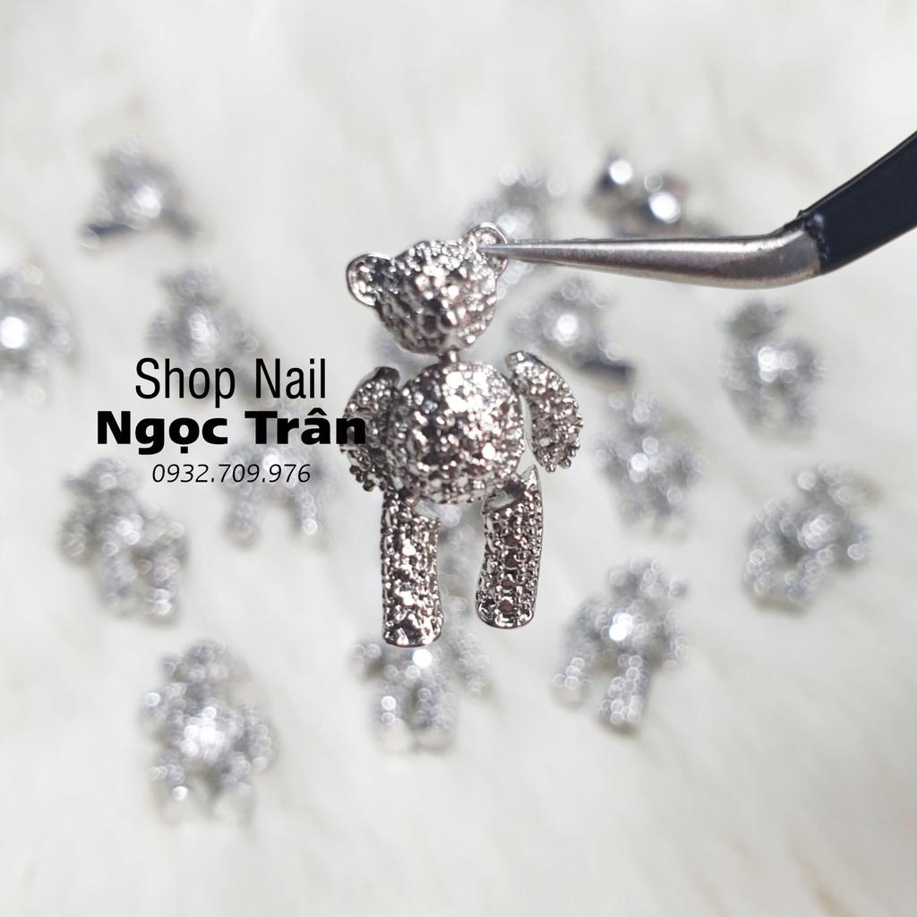 Charm Gấu Chuyển Động Đính Móng