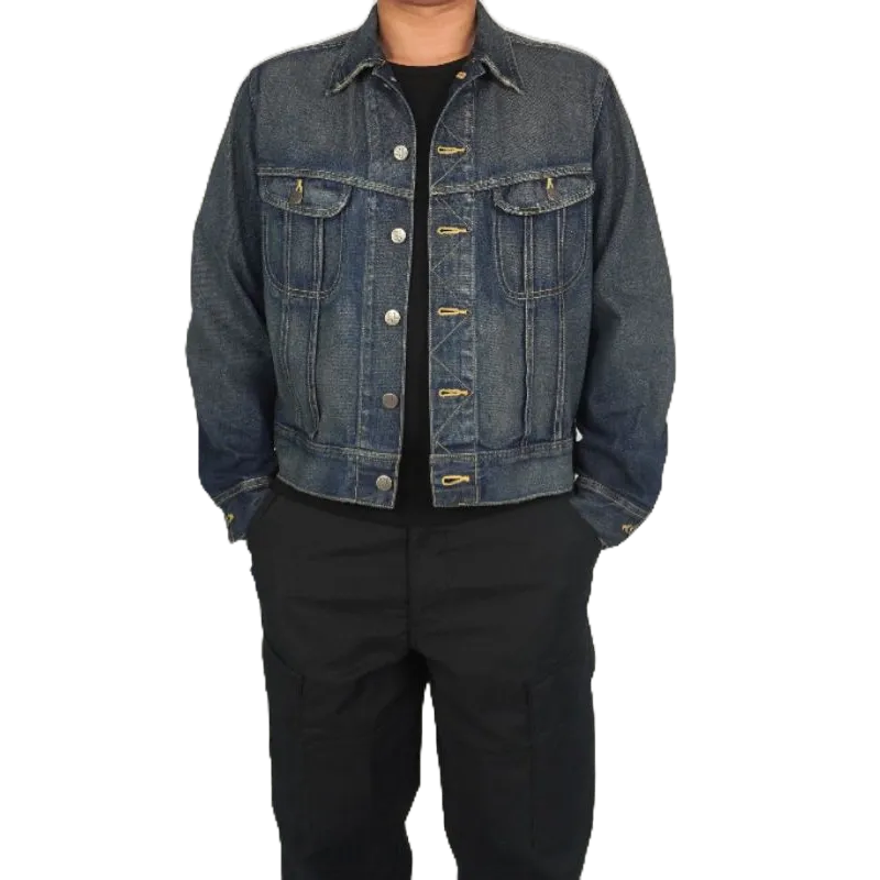 Áo JACKET Dáng Ngắn JK2 màu xanh nhạt, áo khoác bò nam siêu đẹp, chất vải Jean cotton cao cấp thương hiệu Samma Jeans
