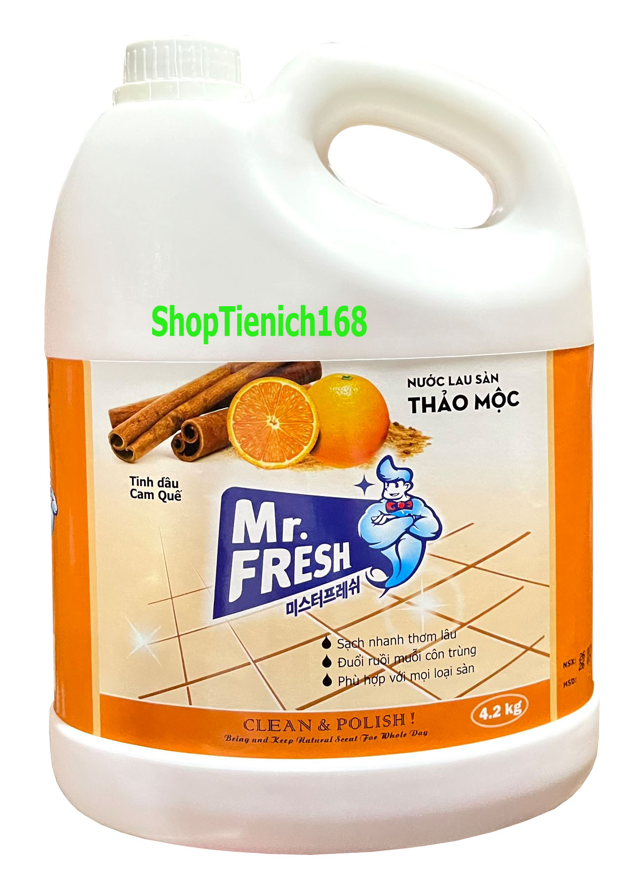 [Audit Supplement 2025-10-21 84175] [NHÀ THƠM-SÀN SẠCH] Nước Thơm lau sàn Diệt khuẩn Mr.fresh 4,2L Hương cam quế
