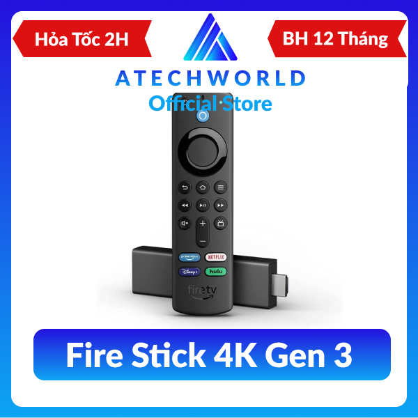 Thiết Bị Amazon Fire Stick 4K TV Gen 3 Kèm Alexa Voice Remote - Hàng Chính Hãng