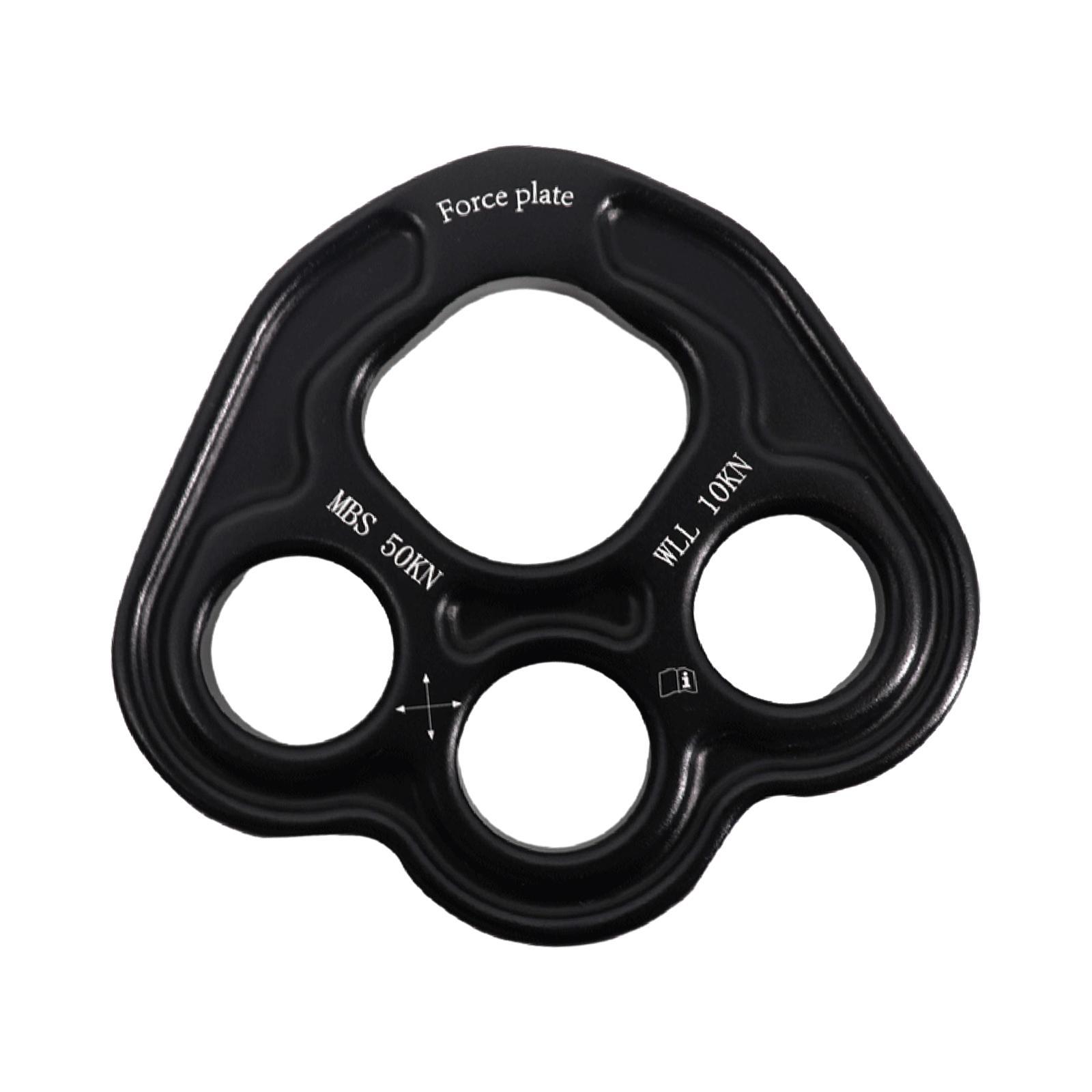4 Holes Paw Rigging Plate Multi Anchor Point Connector Gear Rope Bearing Anchors Portable Metal Heavy Duty Climbing Equipment