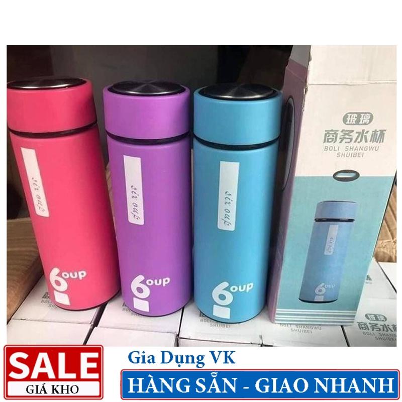 Bình Nước Giữ Nhiệt 6OUP Ruột Thủy Tinh Thể Tích 400 - 450ml