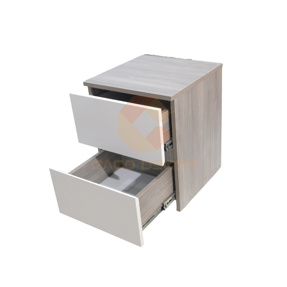TỦ ĐẦU GIƯỜNG GỖ MDF MELAMINE MÀU NẾP PHỐI TRẮNG ĐẸP GIÁ RẺ