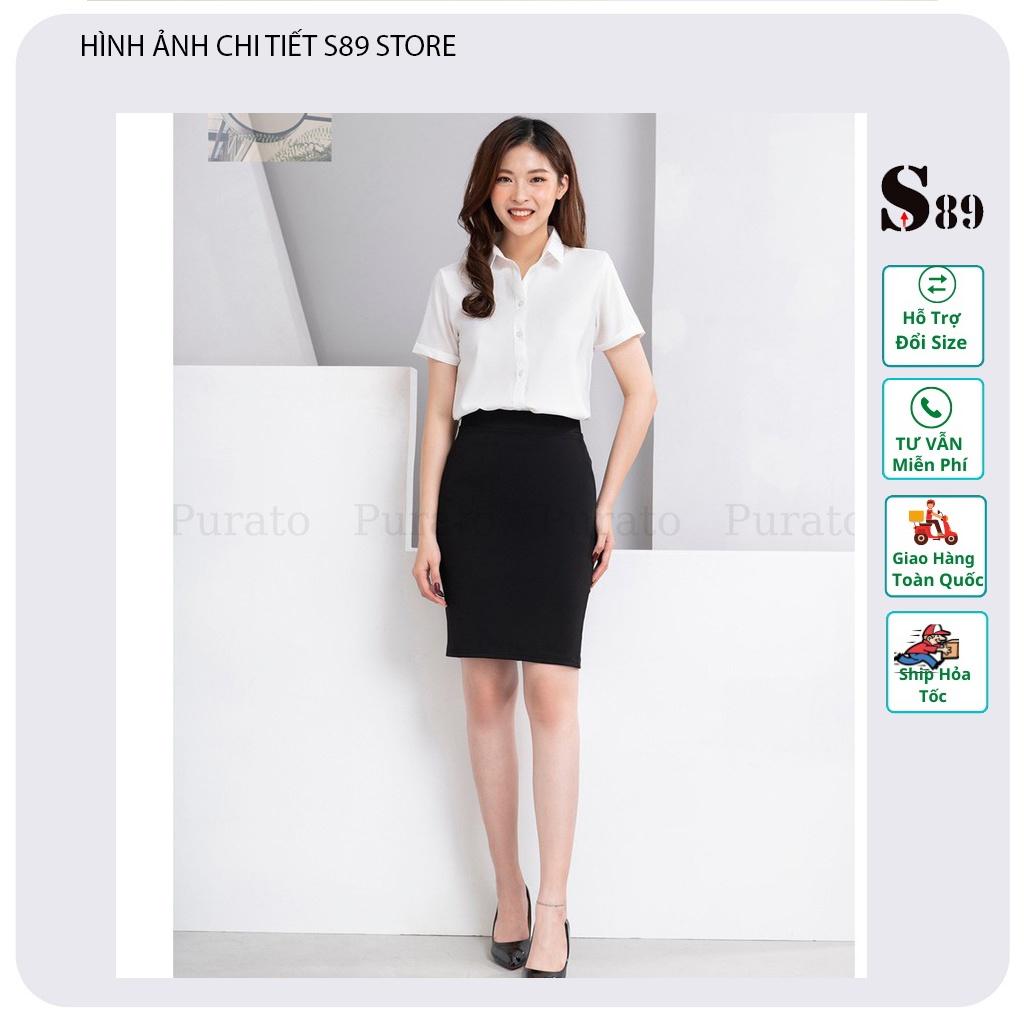 Áo công sở màu trắng nữ không nhăn, không lộ có ngắn tay và dài tay, cổ đức