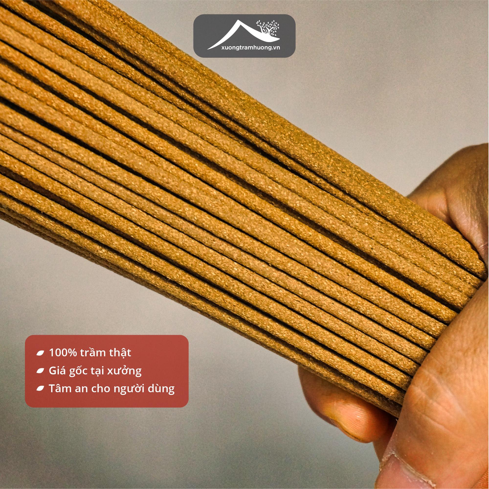 Nhang Trầm Hương Sạch Xưởng Trầm Hương Thơm Đậm An Toàn Hộp 100 Cây Xông Nhà Tẩy Uế