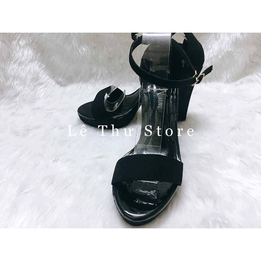 Giày cao gót 12 phân đế đúp bản ngang bít gót LT