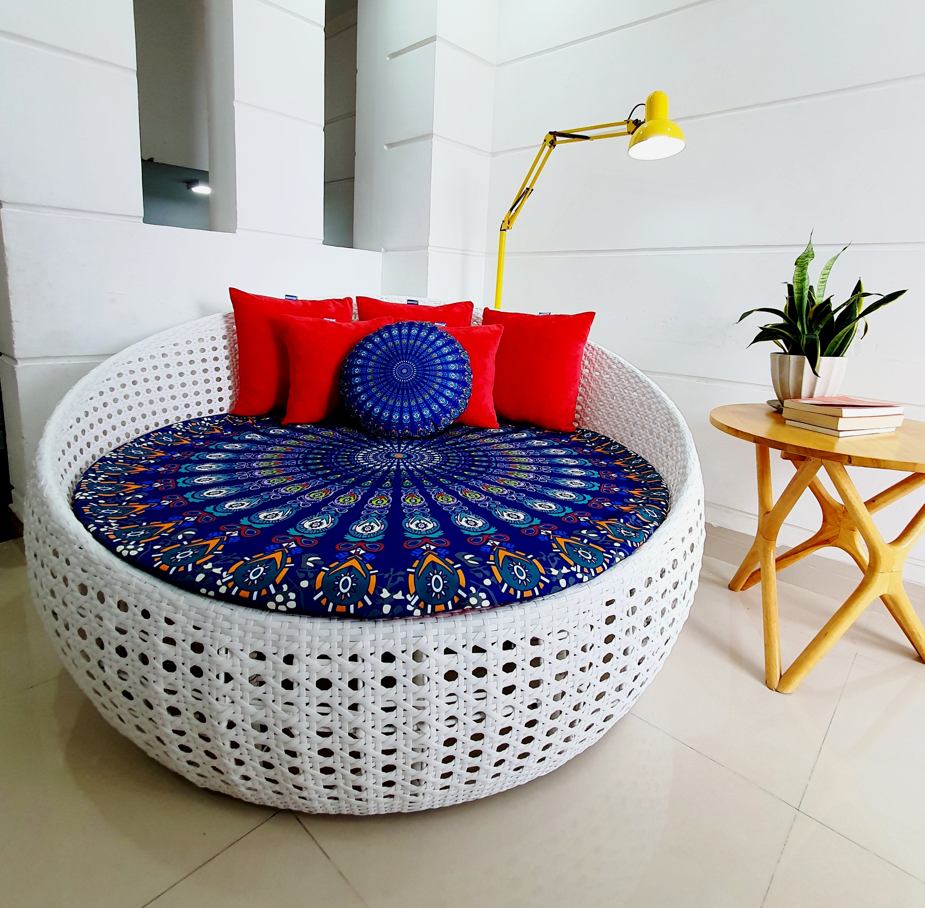 Ghế sofa giường HOME DECORE ( Hoạ tiết xanh)