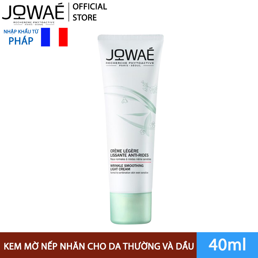 Kem làm mờ nếp nhăn JOWAE Chống Lão Hóa cho da thường và da dầu mỹ phẩm thiên nhiên nhập khẩu chính hãng từ Pháp WRINKLE SMOOTHING LIGHT CREAM 40ml