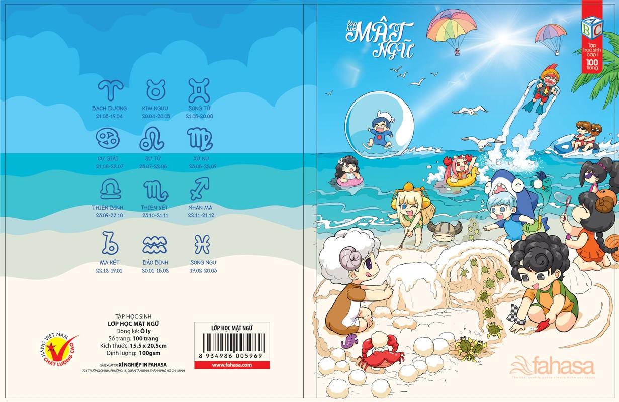 Combo 5 Tập Học Sinh 4 Ô Ly 100 Trang ĐL 100g/m2 - FAHASA - Lớp Học Mật Ngữ (Mẫu Màu Giao Ngẫu Nhiên)