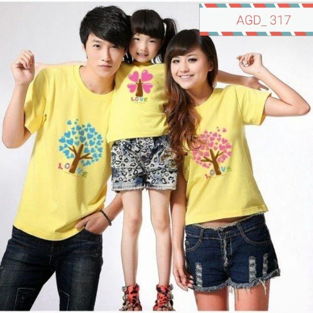 Áo thun đồng phục gia đình họa tiết cây - MÃ AGD 317