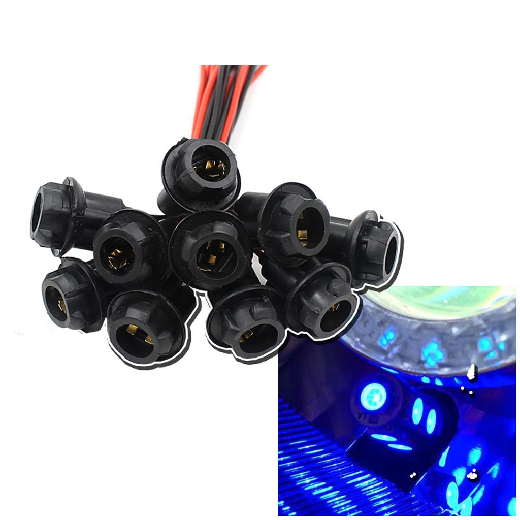 10 Pieces T10 5050 W5W Bulb Socket Holder Connector Pre-wired Adapter