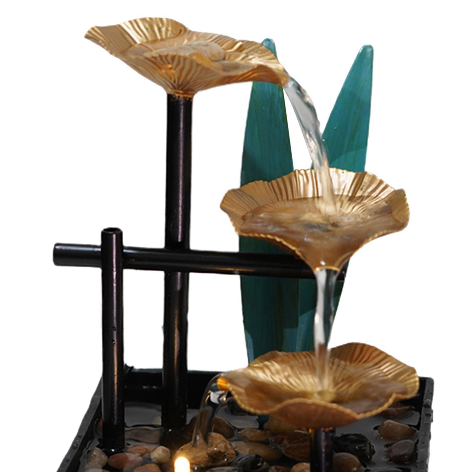 Relaxation Tabletop Water Fountain Indoor Desktop Waterfall Decor
