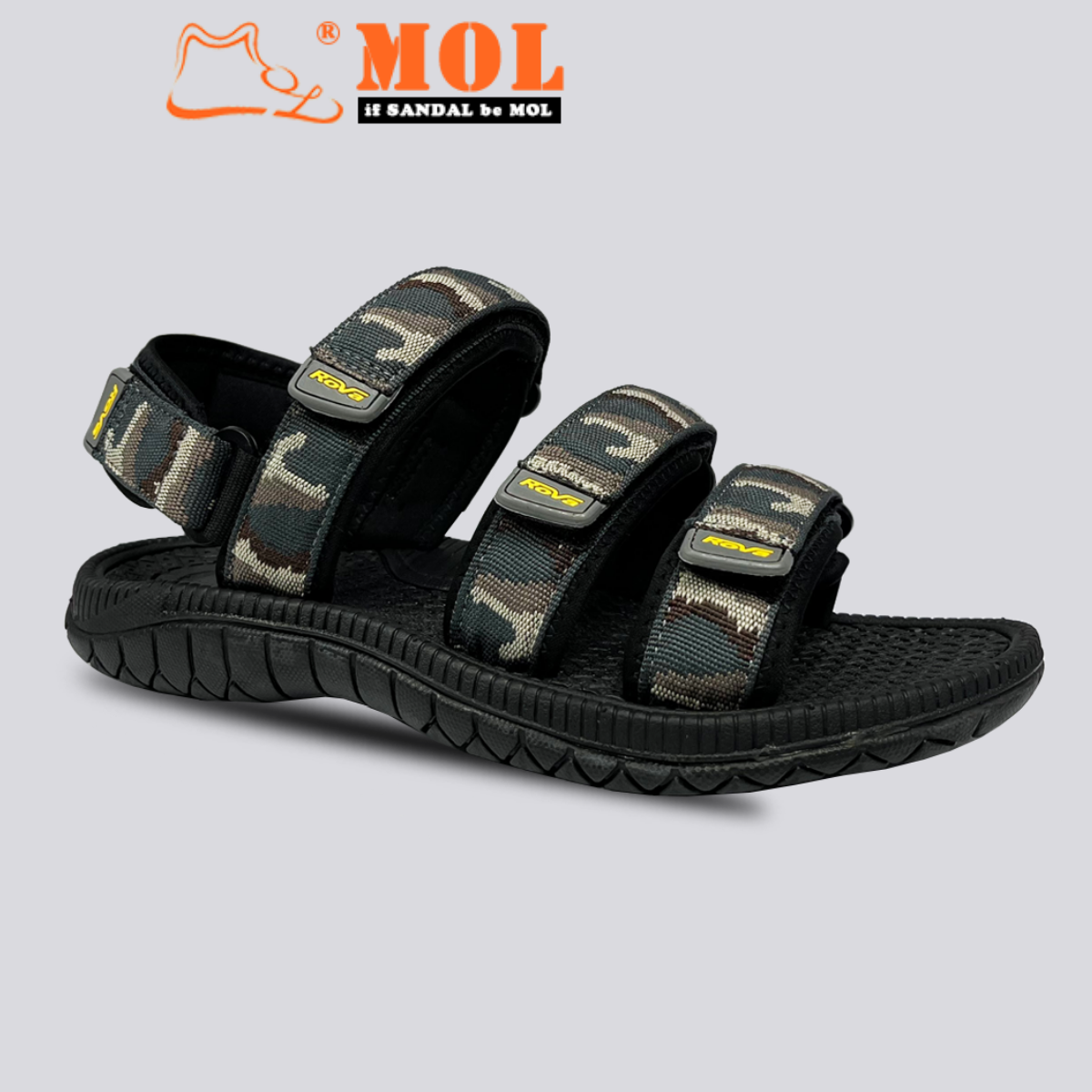 Sandal nam 3 quai dán xé hiệu Rova RV39-1Br