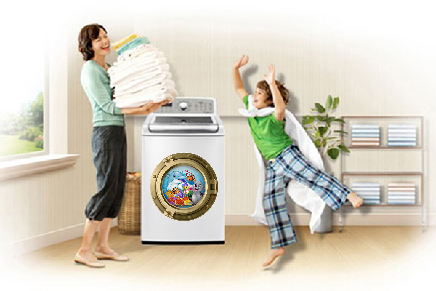 Decal trang trí máy giặt số 4